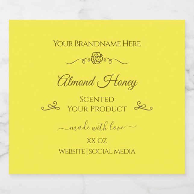 Rótulo de Produto Amarelo-Brilhante Frame do Shimm (Rótulo Único)