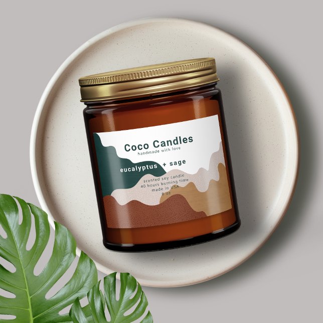 Rótulo de produto da Abstrato Terrestre Minimalist (Criador carregado)