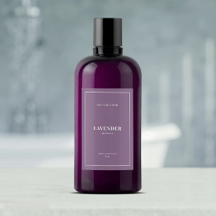 Rótulo de Produto de Cor Editável de Borda Branc