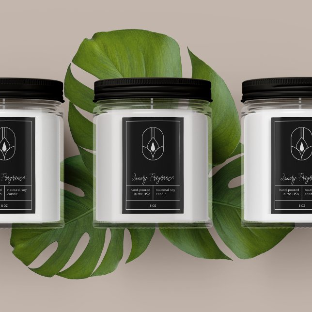 Rótulo de Produto de Vela Moderna (Criador carregado)