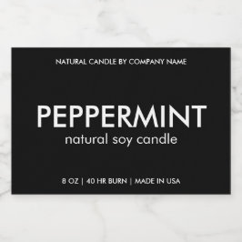 Rótulo De Produto De Vela Natural Para Empresas Do