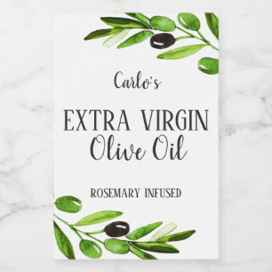 Rótulo de Produto Moderno do Azeite Virgem Extra