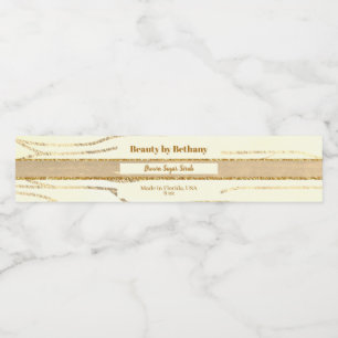 Rótulo de Produto Spa de Folha de Ouro Moderna