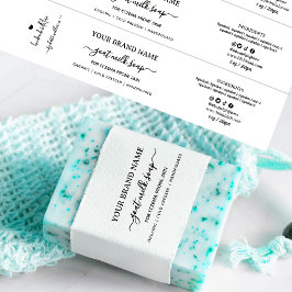 Rótulo de Quebra de Banda de Sabão Preto e Branco