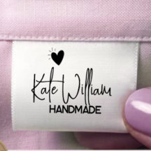 Rótulo de roupa personalizado para item feito à mã