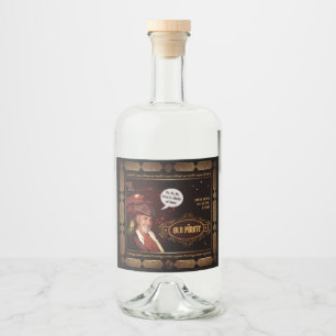 Rótulo de Rum Pirata Antigo