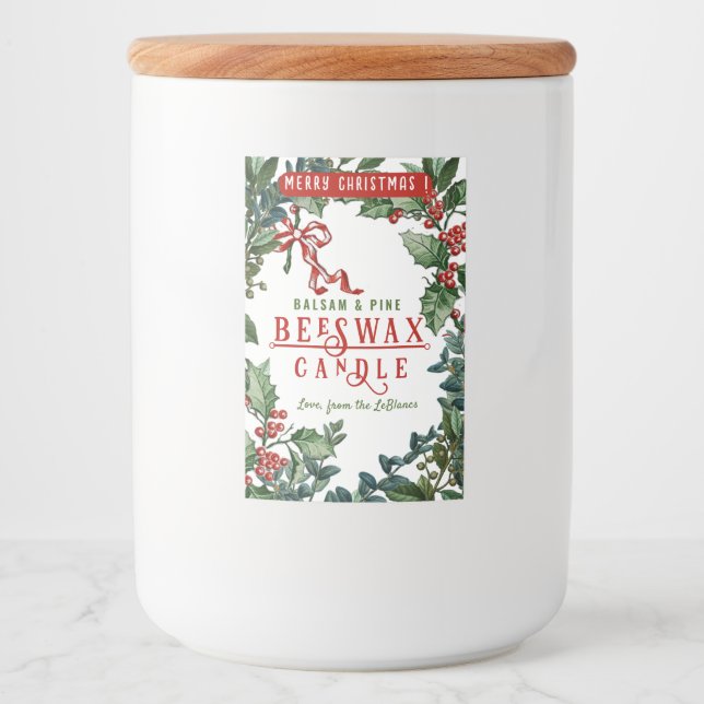 Rótulo de Vela de Bálsamo de Arco Vermelho e Everg (Frente)