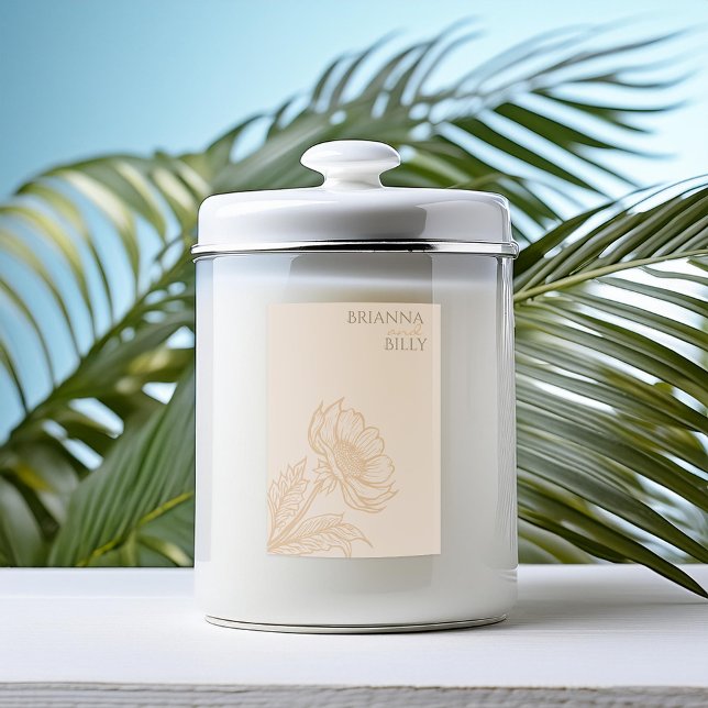 Rótulo de Vela Floral Mínima Terrestre (Criador carregado)