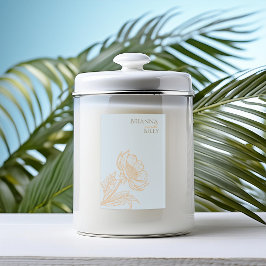 Rótulo de Vela Floral Minimalista