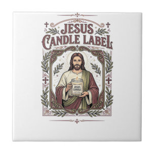 Rótulo de Vela Jesus Vela Jesus Fé Cristã Vi