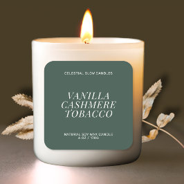 Rótulo de vela moderno - etiqueta mínima do produt