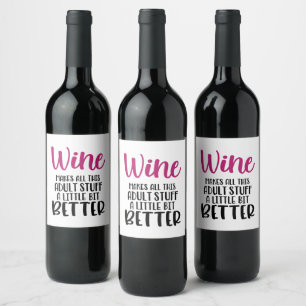 Rótulo de Vinho Adulto Engraçado