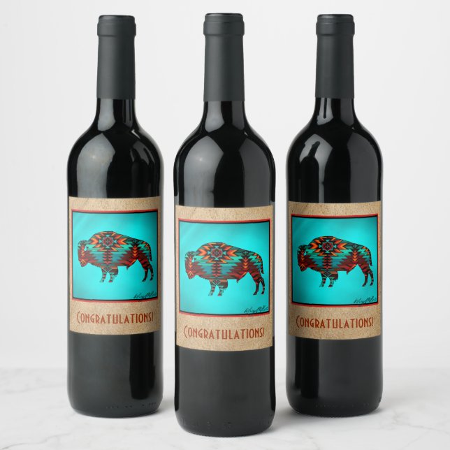 Rótulo de Vinho Buffalo Sudoeste (Garrafas)