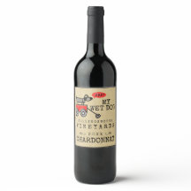 Rótulo de Vinho Caseiro de Cães Engraçado