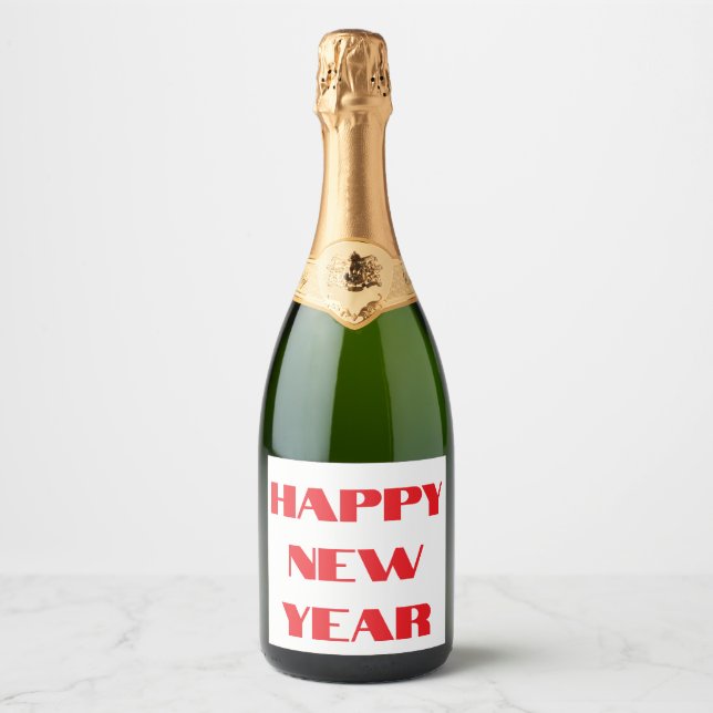 ROTULO DE VINHO CHAMPANHE FELIZ ANO NOVO (Frente)