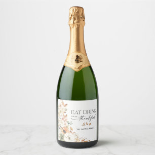 Rótulo de Vinho de Ação de Graças com Abóboras Rús