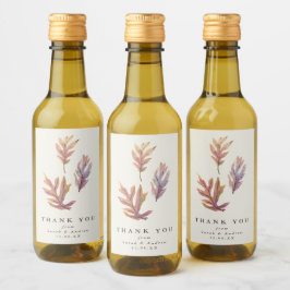 Rótulo de vinho de agradecimento de casamento de f