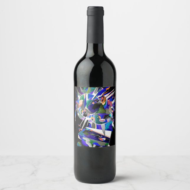 Rótulo de vinho de águia de abertura (Frente)
