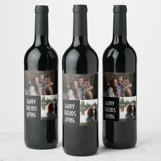 Rótulo de Vinho de Amizade Personalizado (Garrafas)