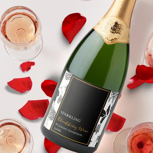 Rótulo de Vinho de Aroma de Fruta Elegante (Criador carregado)