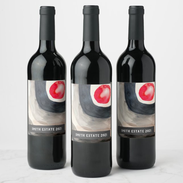 Rótulo de vinho de arte da abstrato (Garrafas)