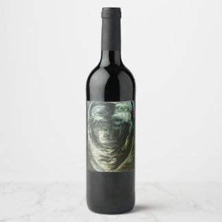 Rótulo de vinho de arte original