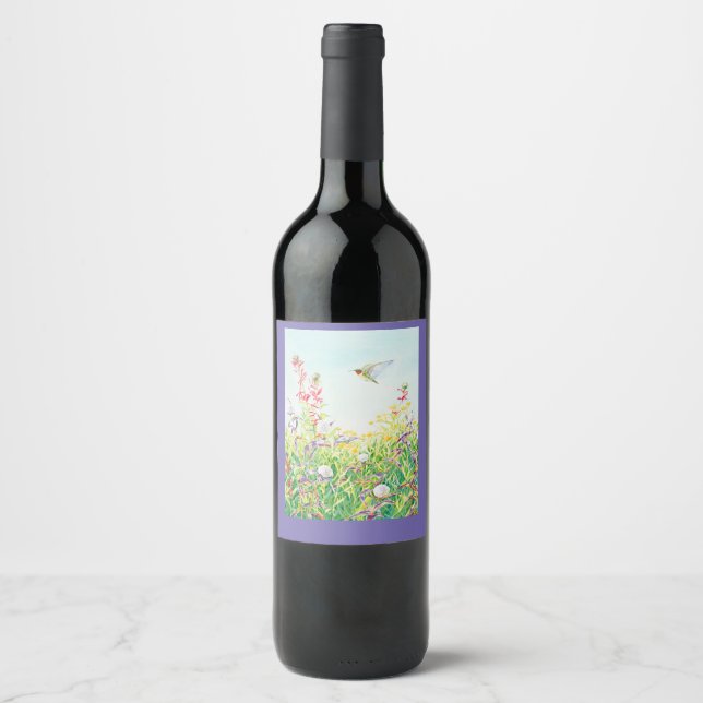 Rótulo de vinho de aves selvagens (Frente)