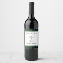Rótulo de Vinho de Casamento da Escócia Dundas