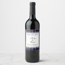 Rótulo de Vinho de Casamento da Escócia Hill