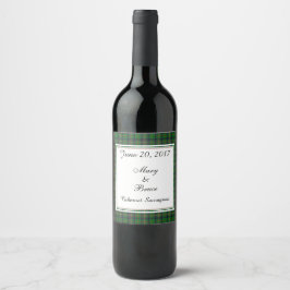Rótulo de Vinho de Casamento da Escócia Kennedy