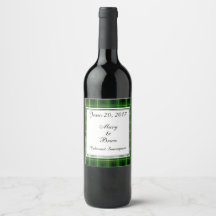 Rótulo de Vinho de Casamento da Escócia MacArthur