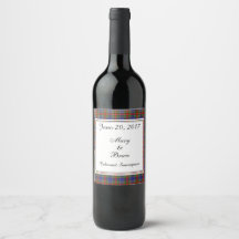 Rótulo de Vinho de Casamento da Escócia MacBeth