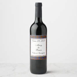 Rótulo de Vinho de Casamento da Escócia MacBeth