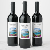 Rótulo de Vinho de Casamento da França Nice