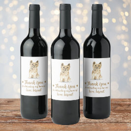 Rótulo de Vinho de Casamento de Cães Personalizado