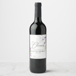 Rótulo de Vinho de Casamento de Lavandas de Verdur