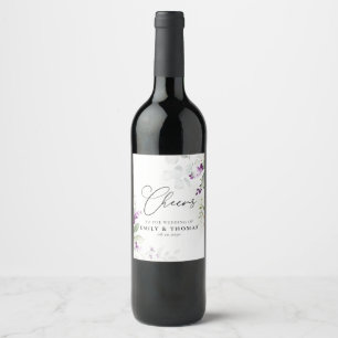 Rótulo de Vinho de Casamento de Lavandas de Verdur