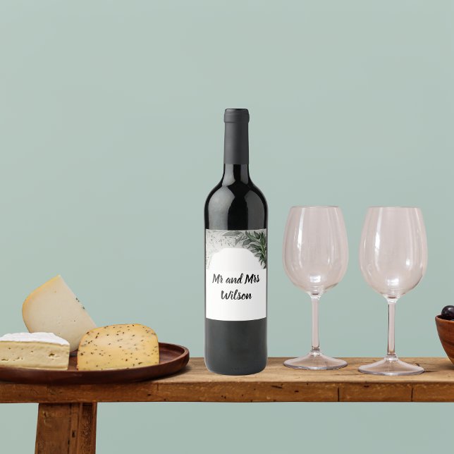 Rótulo de Vinho de Casamento de Primavera Delicado (Criador carregado)