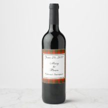 Rótulo de Vinho de Casamento Escocês Burns