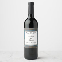 Rótulo de Vinho de Casamento Escocês da Hanna