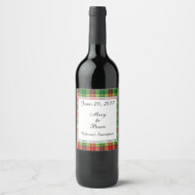 Rótulo de Vinho de Casamento Escocês do Buchanan
