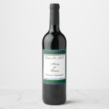 Rótulo de Vinho de Casamento escocês Fletcher
