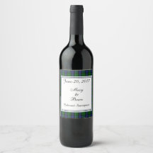 Rótulo de Vinho de Casamento Escocês MacCallum