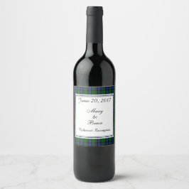 Rótulo de Vinho de Casamento Escocês MacCallum