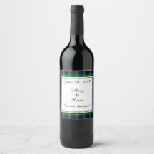 Rótulo de Vinho de Casamento Gordon Scottish