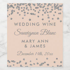 Rótulo De Vinho De Casamento Lente De Lata De Prat