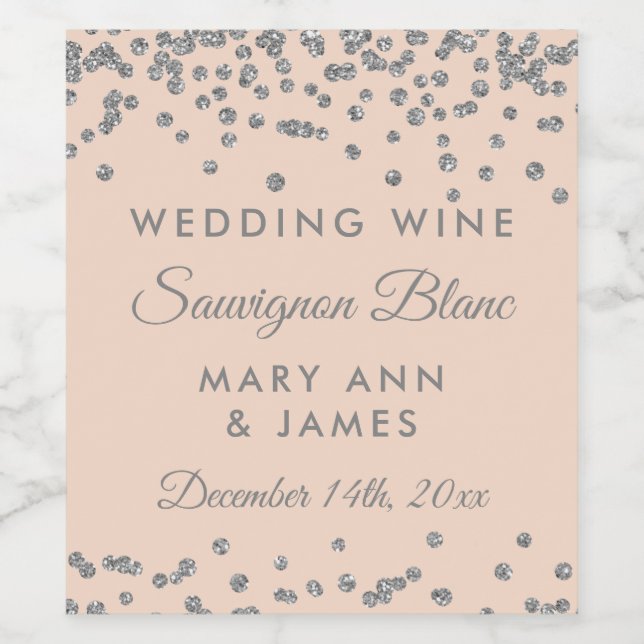 Rótulo De Vinho De Casamento Lente De Lata De Prat (Rótulo Único)