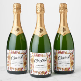 Rótulo de Vinho de Chá de panela Floral Romântico