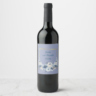 Rótulo de Vinho de Cor de Água Elegante