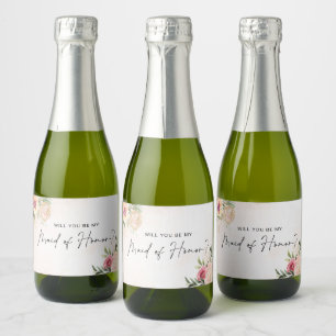 Rótulo de vinho de Madrinha de casamento de sanit